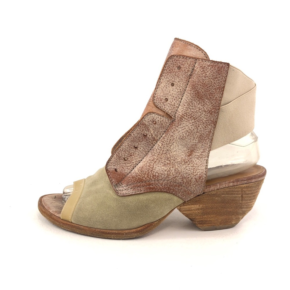 VPL by LD Tuttle Open Toe Leather Ankle Booties EUR 38